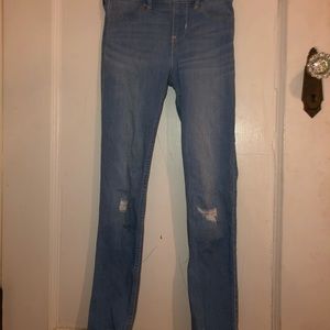 Abercrombie kids ripped light wash jeggings